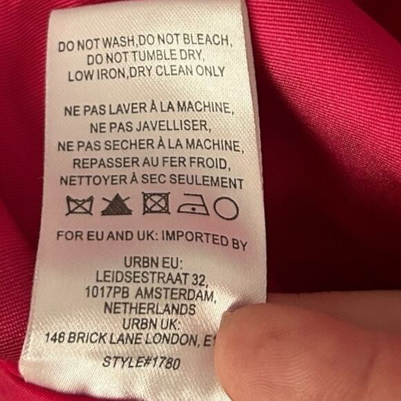 Anthropologie Hutch Serena Bow A-Line Mini Dress Womens 10 Purple Red Colorblock - Picture 8 of 8